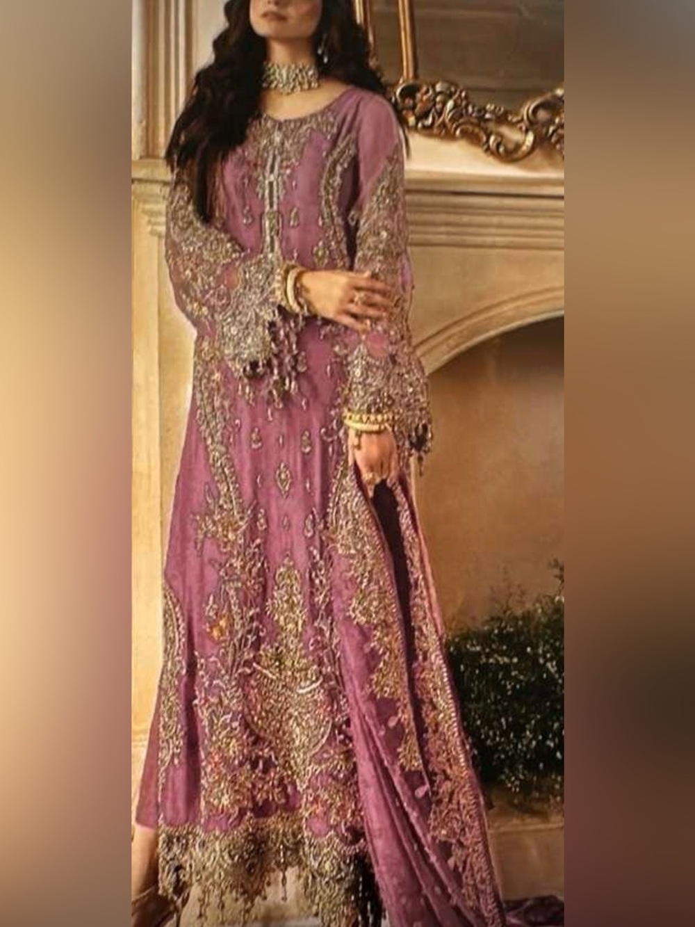 Boutique 9 Mauve/Purple Embellished Long Sleeve Dress